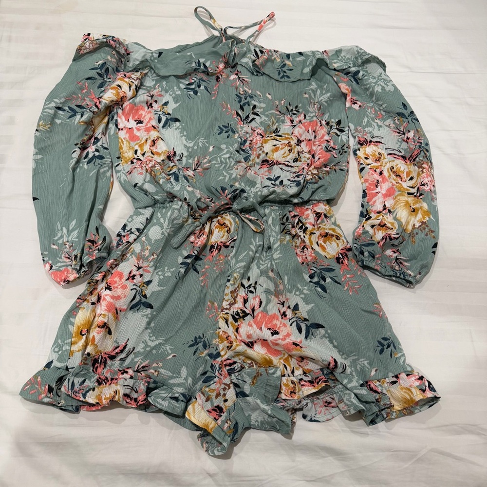 Floral Off the Shoulder Jumpsuit